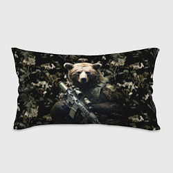 Подушка-антистресс Медведь солдат с винтовкой, цвет: 3D-принт