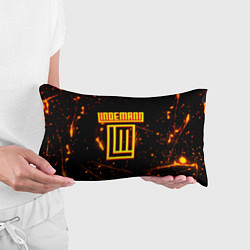 Подушка-антистресс Тилль Линдеманн огненное лого бенд, цвет: 3D-принт — фото 2