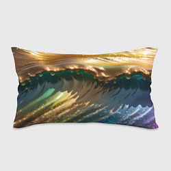 Подушка-антистресс Перламутровые блестящие волны радужных цветов, цвет: 3D-принт