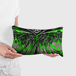 Подушка-антистресс Череп и зелёные полосы, цвет: 3D-принт — фото 2