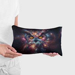 Подушка-антистресс Портрет абстрактной совы в космическом пространств, цвет: 3D-принт — фото 2