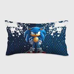 Подушка-антистресс Sonic - splash and logo, цвет: 3D-принт