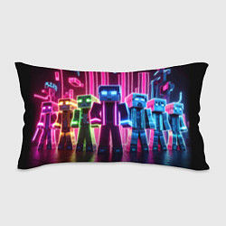 Подушка-антистресс Minecraft characters - neon glow, цвет: 3D-принт