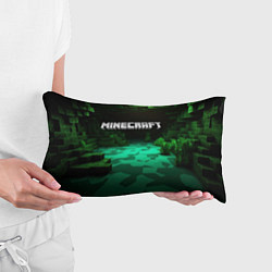 Подушка-антистресс Minecraft logo зеленый яркий мир, цвет: 3D-принт — фото 2