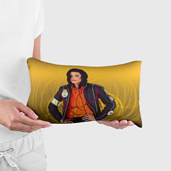 Подушка-антистресс Michael Jackson на золотом фоне с графикой, цвет: 3D-принт — фото 2