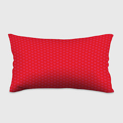 Подушка-антистресс Красные сердечки на красном фоне, цвет: 3D-принт