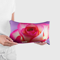 Подушка-антистресс Розовая роза - woman, цвет: 3D-принт — фото 2