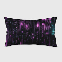 Подушка-антистресс Киберпанк светящиеся фиолетовые элементы, цвет: 3D-принт