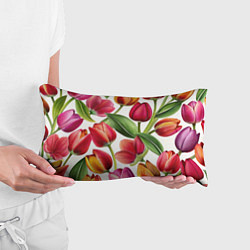 Подушка-антистресс Паттерн с тюльпанами, цвет: 3D-принт — фото 2