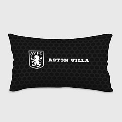 Подушка-антистресс Aston Villa sport на темном фоне по-горизонтали, цвет: 3D-принт