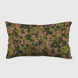 Подушка-антистресс Камуфляжный паттерн зеленый с розовыми пятнами