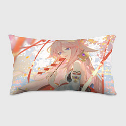 Подушка-антистресс Genshin Impact Яэ Miko smile kitsune, цвет: 3D-принт