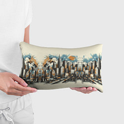 Подушка-антистресс Рисунок города с небоскребами, цвет: 3D-принт — фото 2