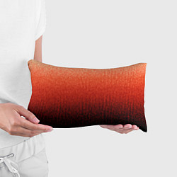 Подушка-антистресс Полосатый градиент оранжево-красный в чёрный, цвет: 3D-принт — фото 2