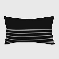 Подушка-антистресс Чёрный в белую тонкую полоску, цвет: 3D-принт