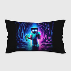 Подушка-антистресс Minecraft - neon character ai art, цвет: 3D-принт