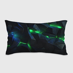 Подушка-антистресс Объемная геометрическая зеленая неоновая абстракци, цвет: 3D-принт
