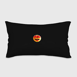 Подушка-антистресс Объемный влюблённый смайл улыбка с языком черном, цвет: 3D-принт