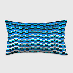 Подушка-антистресс Синие техно волны, цвет: 3D-принт