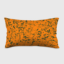 Подушка-антистресс Оранжевый с брызгами зеленой краски