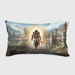 Подушка-антистресс Assassins creed на фоне дворца, цвет: 3D-принт