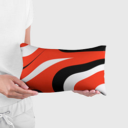 Подушка-антистресс Геометрические волнистые абстрактные волны белые к, цвет: 3D-принт — фото 2