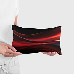 Подушка-антистресс Темная красная абстракция на черном фоне, цвет: 3D-принт — фото 2