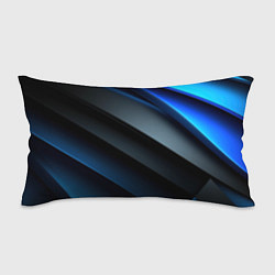 Подушка-антистресс Темная синяя стильная абстракция на черном фоне