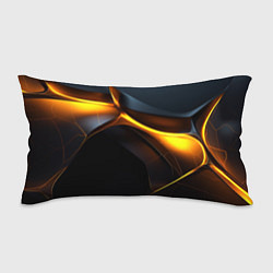 Подушка-антистресс Разлом черных плит и оранжевая лава, цвет: 3D-принт