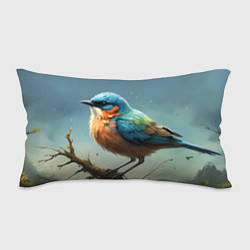 Подушка-антистресс Сине-оранжевая птица, цвет: 3D-принт