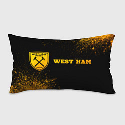Подушка-антистресс West Ham - gold gradient по-горизонтали, цвет: 3D-принт
