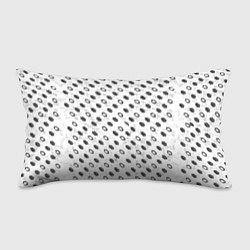Подушка-антистресс Чёрные шестиугольники на белом фоне