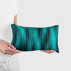 Подушка-антистресс Бирюзовый абстрактные полосы, цвет: 3D-принт — фото 2