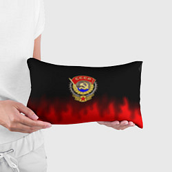 Подушка-антистресс СССР патриотический значок с серпом, цвет: 3D-принт — фото 2