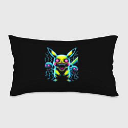 Подушка-антистресс Pikachu and skeletons - neon glow ai art