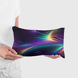 Подушка-антистресс Неоновые лучи на фиолетовом фоне, цвет: 3D-принт — фото 2