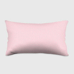 Подушка-антистресс Белый в розовые ломаные полосы, цвет: 3D-принт