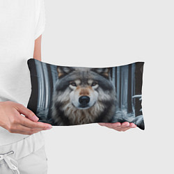 Подушка-антистресс Волк в лесу - первый снег, цвет: 3D-принт — фото 2