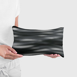 Подушка-антистресс Тёмный серый абстрактные полосы, цвет: 3D-принт — фото 2