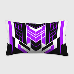 Подушка-антистресс Purple and black stripes on a white background, цвет: 3D-принт