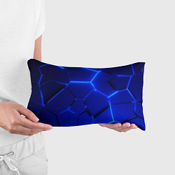 Подушка-антистресс Текстура темных синих неоновые плиты, цвет: 3D-принт — фото 2