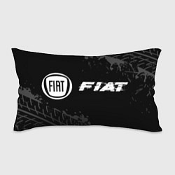 Подушка-антистресс Fiat speed на темном фоне со следами шин по-горизо, цвет: 3D-принт