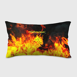 Подушка-антистресс Samurai fire cyberpunk, цвет: 3D-принт