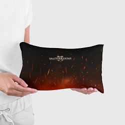 Подушка-антистресс Warhammer 40000 space marine 2 logo fire, цвет: 3D-принт — фото 2