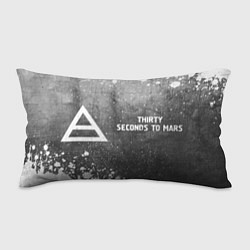 Подушка-антистресс Thirty Seconds to Mars - grey gradient по-горизонт, цвет: 3D-принт