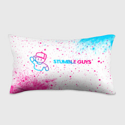 Подушка-антистресс Stumble Guys neon gradient style по-горизонтали