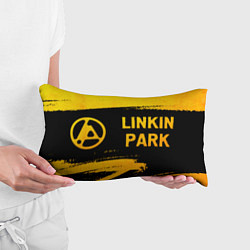 Подушка-антистресс Linkin Park 2024 - gold gradient по-горизонтали, цвет: 3D-принт — фото 2