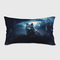 Подушка-антистресс Волк ночью, цвет: 3D-принт