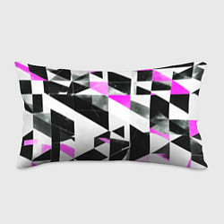 Подушка-антистресс Black and pink abstraction on a white background, цвет: 3D-принт