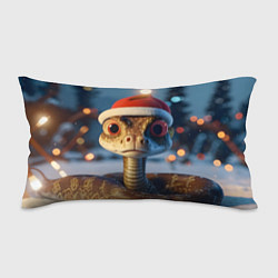Подушка-антистресс Новогодний змееныш в шапочке